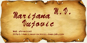 Marijana Vujović vizit kartica
